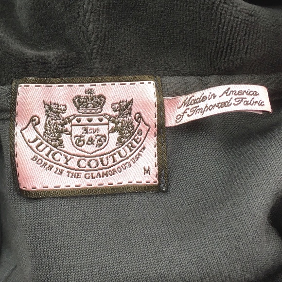 Juicy Couture Brown velour zip hoodie size M - Picture 7 of 8